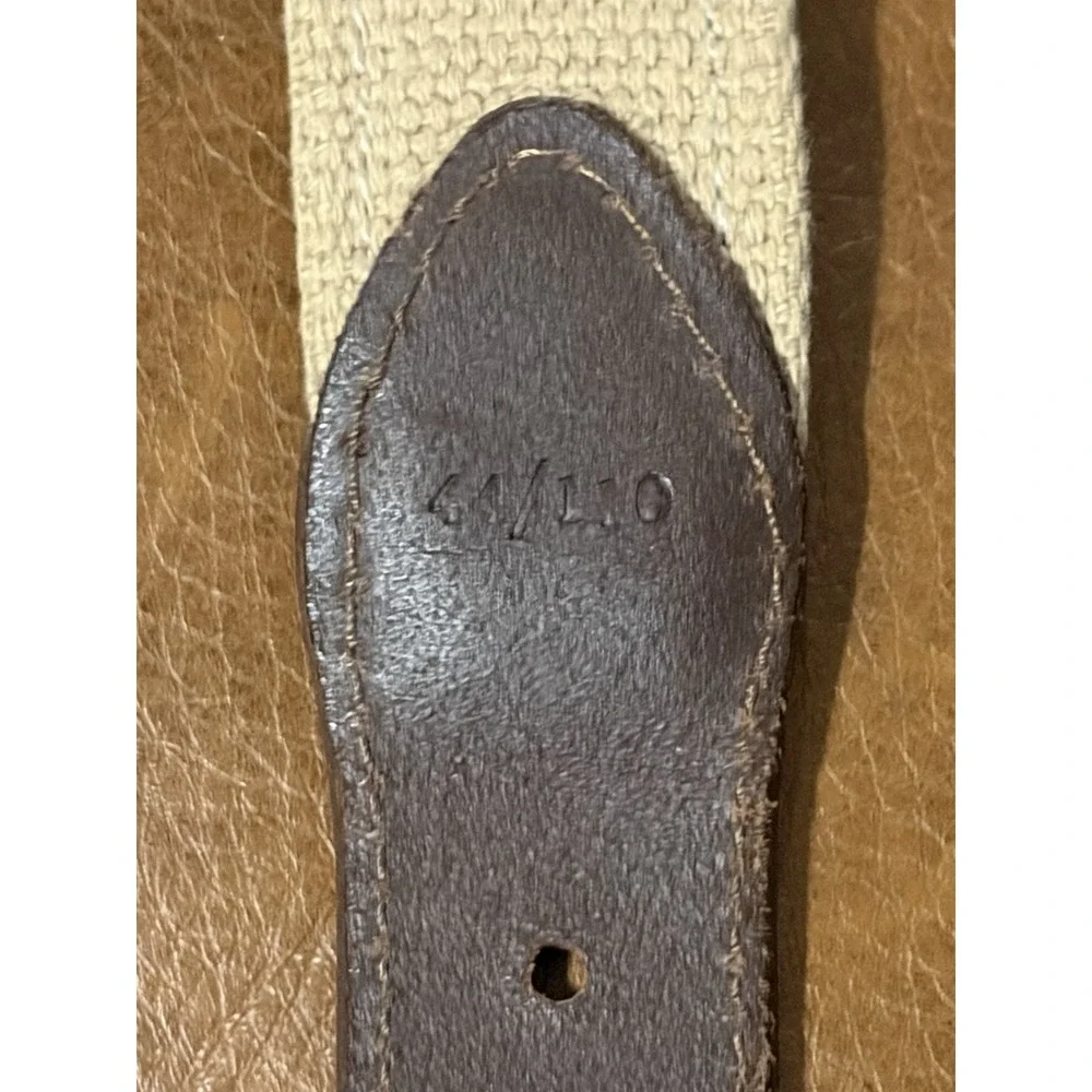 Belted Cow Co Nautical Sailboat Ribbon Club Belt Mens 44 Leather Preppy Yacht